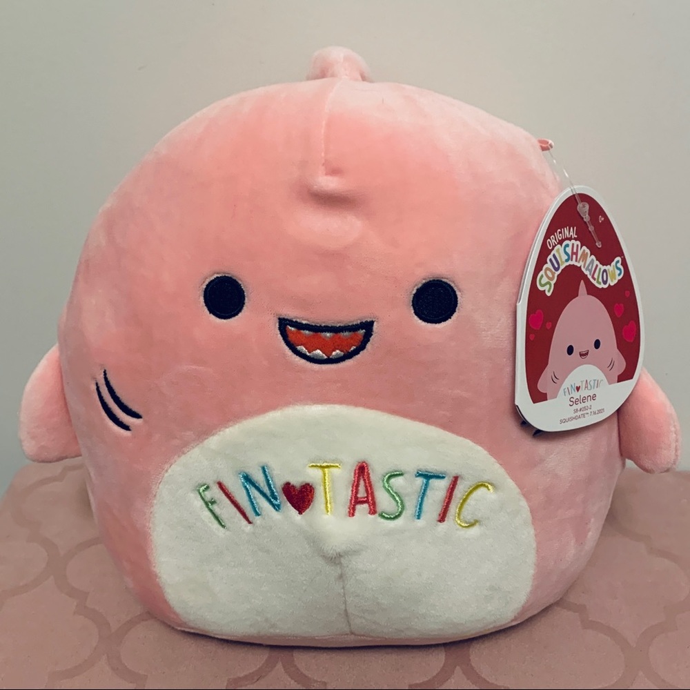 Squishmallow Selene Pink Shark 🦈, Valentine Edition ♥️, Fintastic 8” New